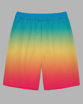 Men's Vibrant Colorful Gradient Effect Summer Casual Big and Tall Shorts